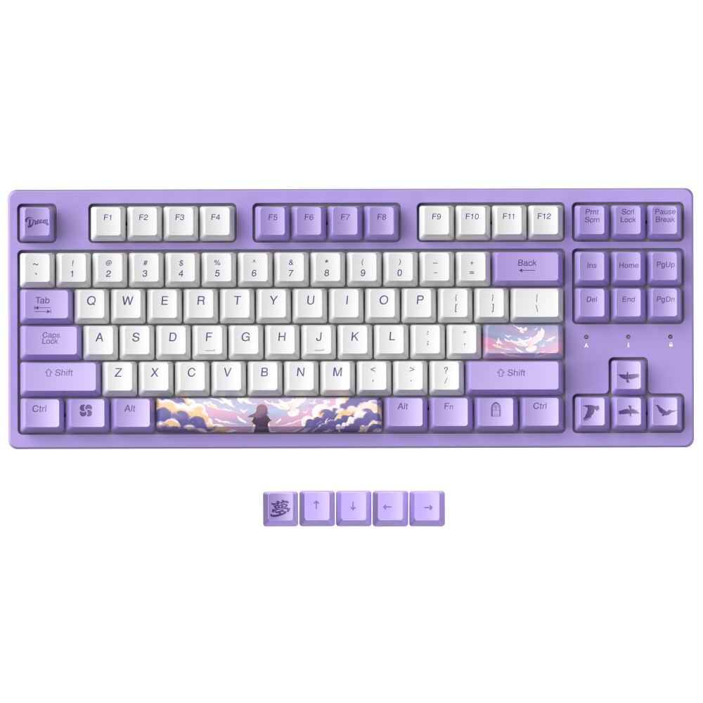 Bàn phím cơ DAREU A87 DREAM (PBT, CHERRY Brown/ Red switch) - Hàng chính hãng