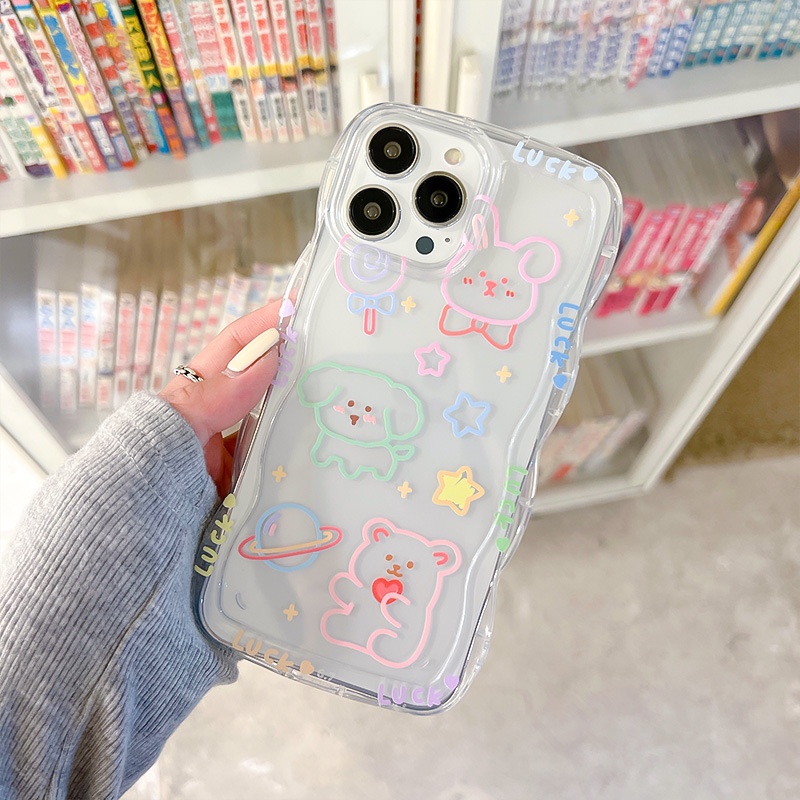 Ốp Điện Thoại Silicon Họa Tiết Hoạt Hình Cho iphone 13Pro 12 11Pro xs