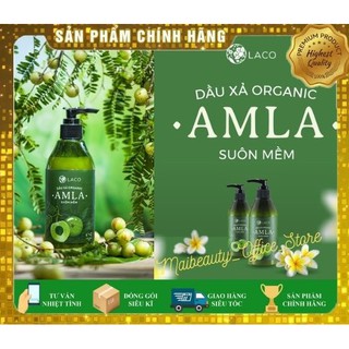Dầu xả Amla organic suôn mềm mượt tóc - giảm rụng tóc,  phục hồi tóc hư tổn Laco 300ml