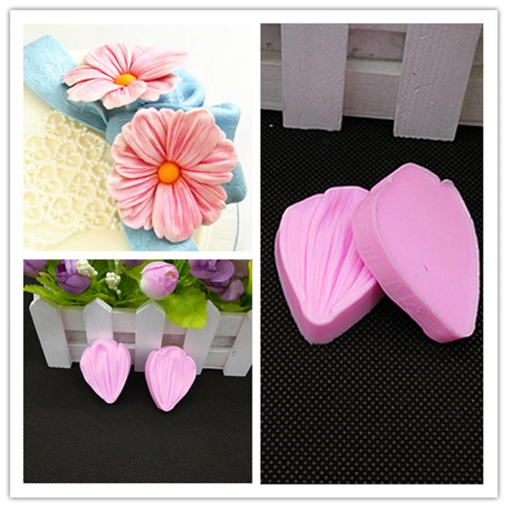 Khuôn silicone tạo hình cánh hoa cúc trang trí bánh DIY
