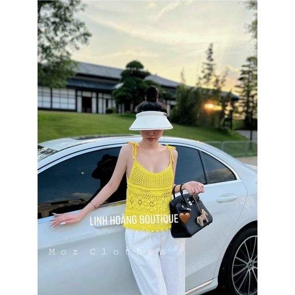 Áo 2 dây zara len móc