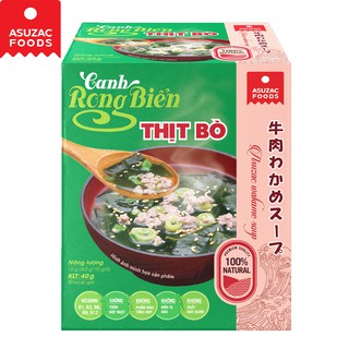 Canh rong biển thịt bò Asuzac hộp 40 g 4 g x 10 gói - Asuzac Wakame Soup