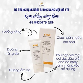Kem chống nắng ktimi dr ngọc khuyên dùng