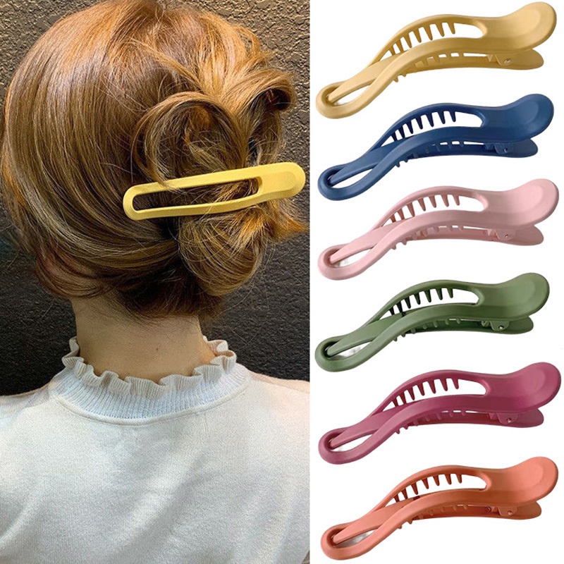 Kẹp Tóc Mỏ Vịt Bằng Nhựa Màu Sắc Ngọt Ngào Cho Nữ