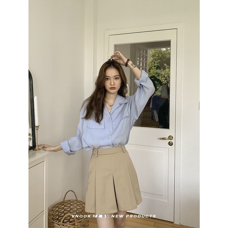 Chân Váy Chữ A Lưng Cao Mỏng Nhẹ Thời Trang Cho Nữ