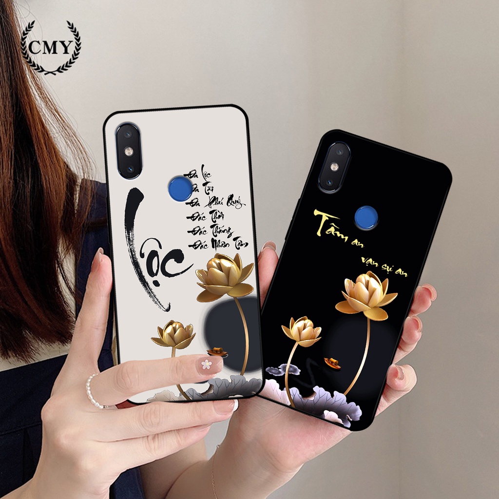 Ốp lưng Xiaomi Mi 8 - Mi 8 SE - Mi 8 Lite in hình phong cách chữ thư pháp cha mẹ, tài lộc
