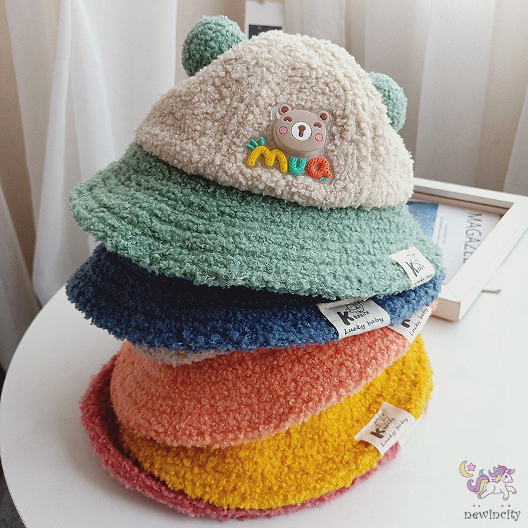 Mũ Len Tai Gấu Dễ Thương Cho Bé