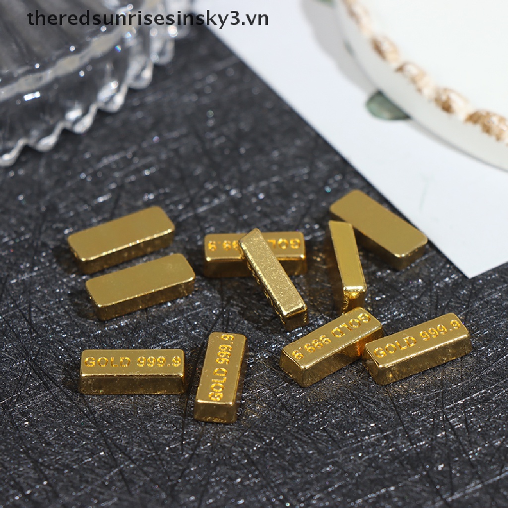 Set 10 Đồng Xu Vàng Mini Tỉ Lệ 1: 12 Trang Trí Nhà Búp Bê