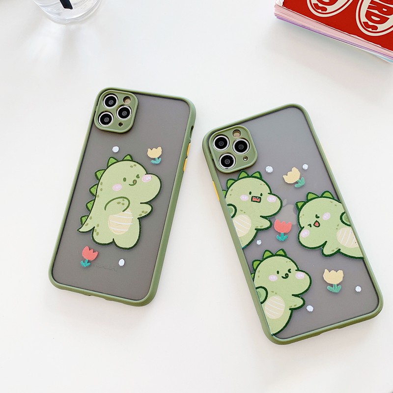 Ốp lưng iphone - ốp iphone Little Dino nhám viền nổi 5/5s/6/6plus/6s/6splus/7/7plus/8/8plus/x/xs/11/12/pro/max/promax | BigBuy360 - bigbuy360.vn