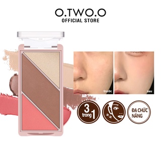 Phấn Má Hồng Bắt Sáng Tạo Khối O.TWO.O 3 Trong 1 60g Đa Năng 4 Màu Tùy Chọn