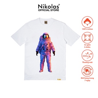 Áo thun unisex nikolas 100% cotton astronaut vietnam
