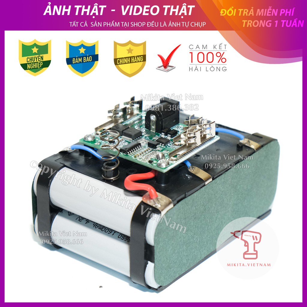 Pin Máy Siết Bulong, Máy Khoan Loại Pin 10 Cells Xám