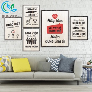 Tranh treo tường - tranh slogan - tạo động lực làm việc - trang trí decor văn phòng - size 27x20cm
