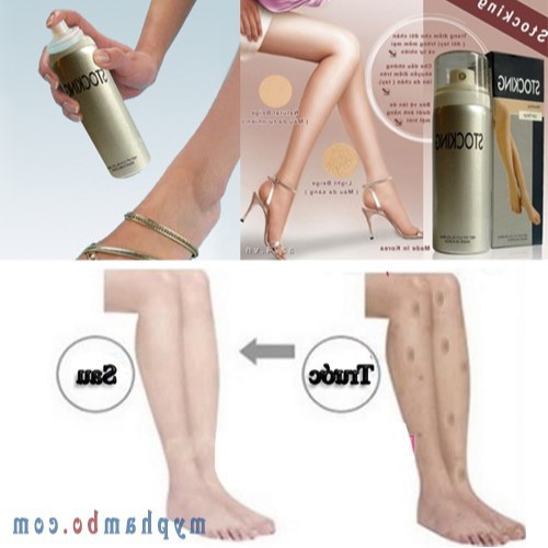 che khuyết điểm Stocking tất phun chống nắng SPF 50 xịt chống nắng trắng da che khuyết điểm chân sẹo bớt thâm