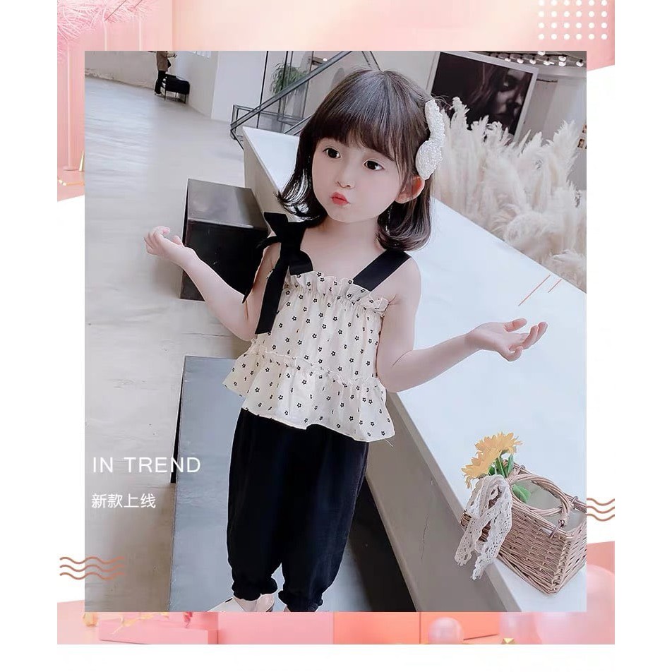 Bộ Chấm Bi Hai Dây Bé Gái