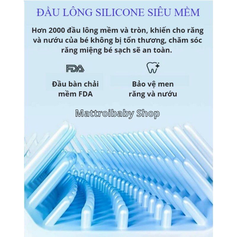 Bàn chải đánh răng hình chữ U chất liệu silicon mềm dành cho bé 1-6 tuổi (BÀN CHẢI CHỮ U)