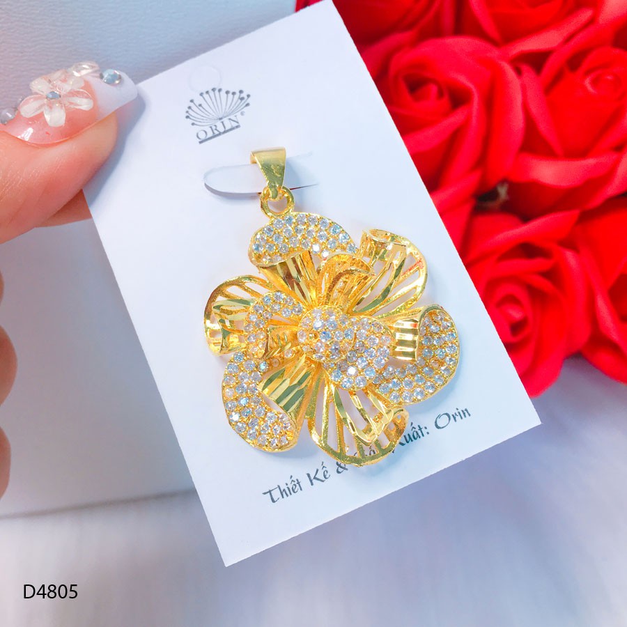 Mặt dây chuyền nữ , mặt hoa xoáy thiết kế cao cấp Orin D4805