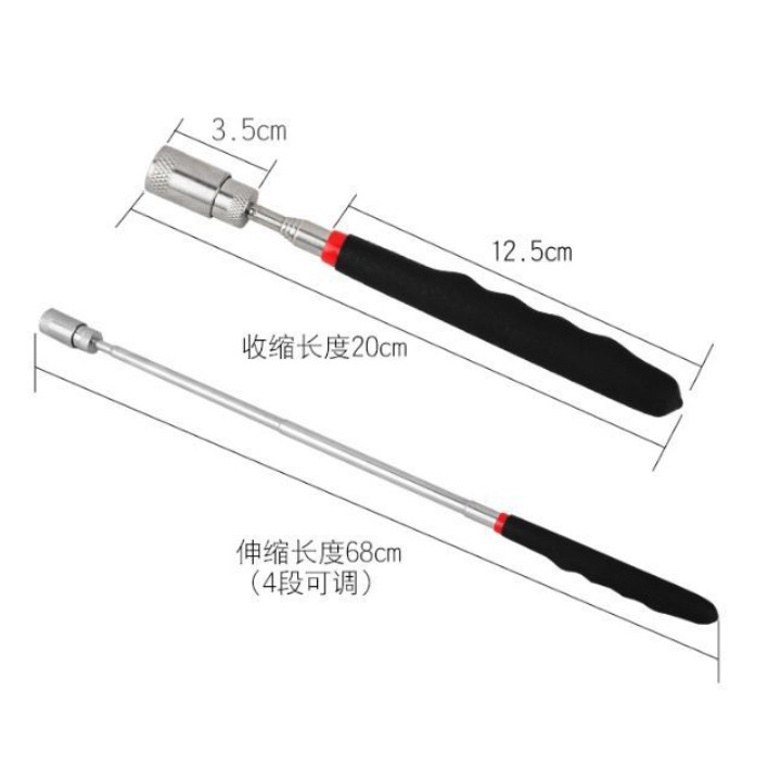 Cây hút ốc nam châm có đèn, kéo dài 68cm OTOX