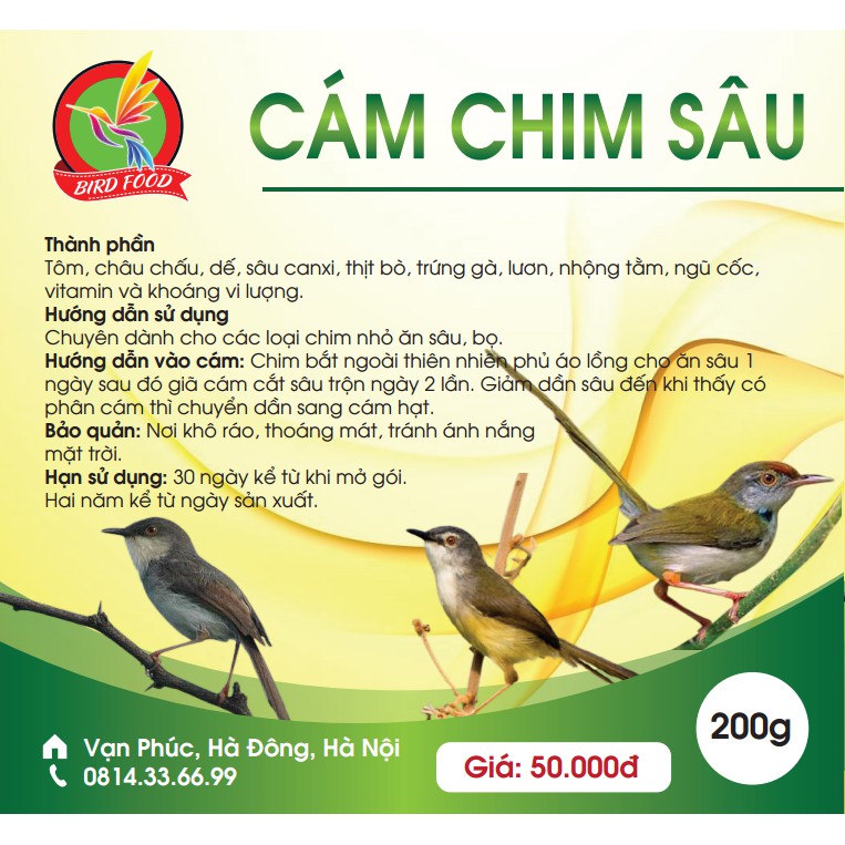 CÁM CHIM SÂU CAO CẤP BIRDFOODS - gói 200g