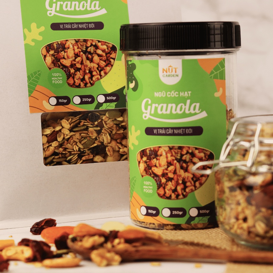 Ngũ Cốc Granola Siêu Hạt Nut Garden - Hạt Granola Ăn Kiêng 100% Mật Ong thumbnail