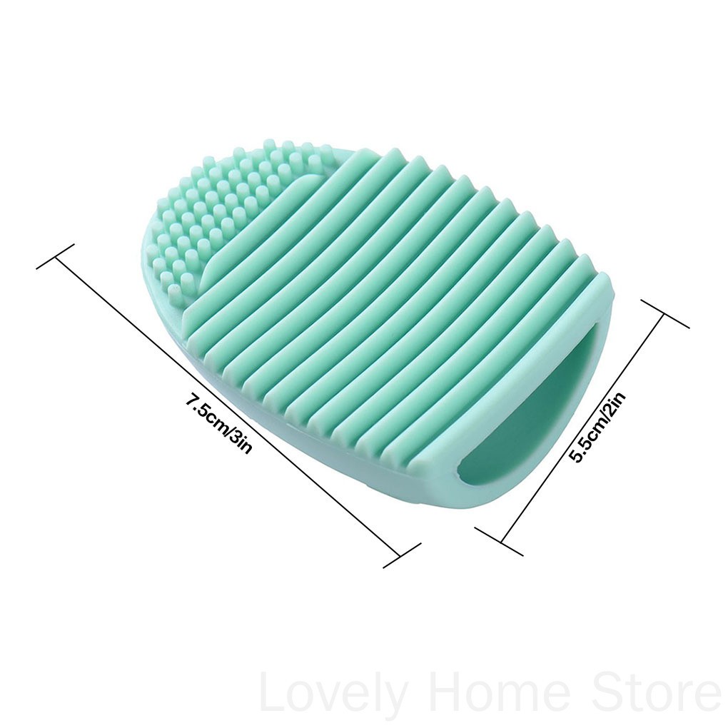 [Hàng mới về] Dụng cụ làm sạch cọ trang điểm hình quả trứng bằng silicone tiện lợi cho nữ