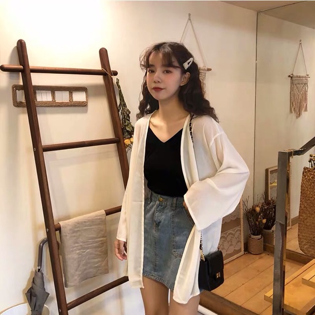 Áo khoác voan mỏng áo choàng đi biển dáng dài MA09 | BigBuy360 - bigbuy360.vn