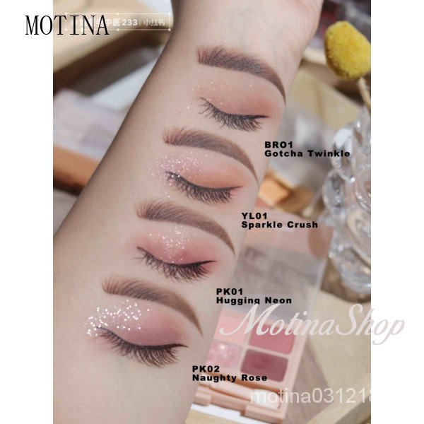 (Hàng Mới Về) Bảng Phấn Mắt 4 Màu Nhũ Lì Sắc Ngọc Trai Kháng Nước Phong Cách Thời Trang Pk01