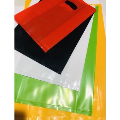 1Kg Túi Đóng Gói Hàng Ni Lông Hạt Xoài PE Tuidunghang Quai Đục Lỗ Đựng Giày Dép Mỹ Phẩm Quần Áo Thời Trang