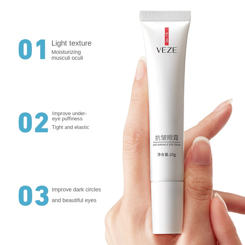 Sàng Hàng Hóa⚡Kem Mắt Quầng thâm Bóng đen Vòng tròn tối giảm nếp nhăn túi mắt sinh viên thức khuya VEZE 20g