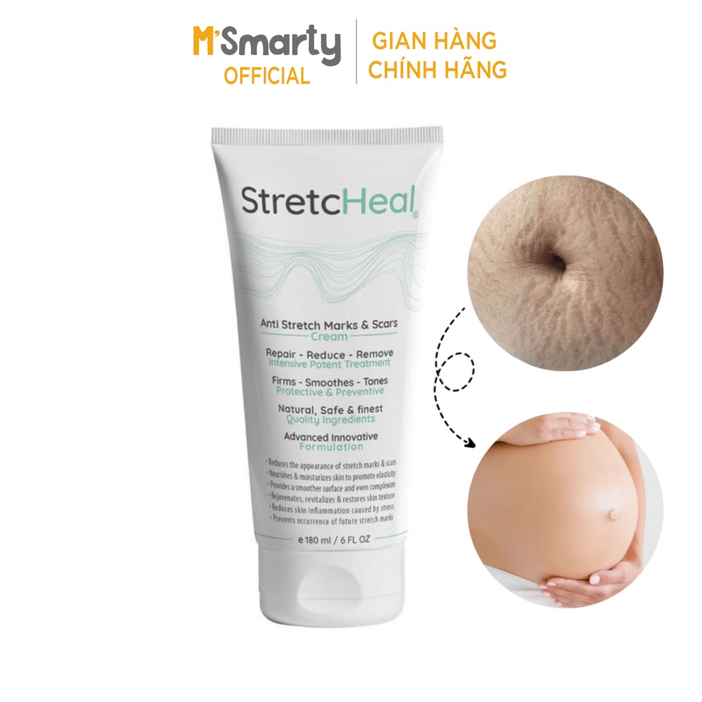 [M'SMARTY] - Kem Chống Rạn Da StretcHeal Chính Hãng Made in USA 180ml