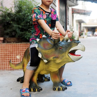 ZĐồ chơi khủng long cao su mềm mô phỏng lớn hình Tyrannosaurus triceratops thế giới động vật khóc trẻ em stegosaurus
