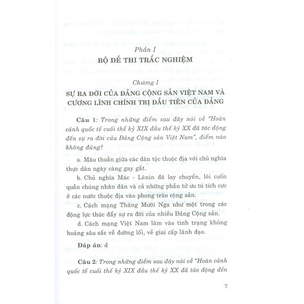 Sách - Ngân Hàng Câu Hỏi Thi, Kiểm Tra Môn Đường Lối Cách Mạng Của Đảng Cộng Sản Việt Nam