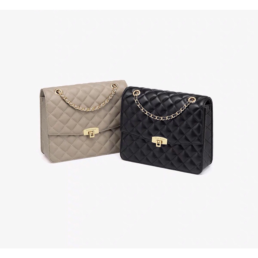 Túi cnk da hạt Túi xách ck ô trám size 24 - ZENI.STORE