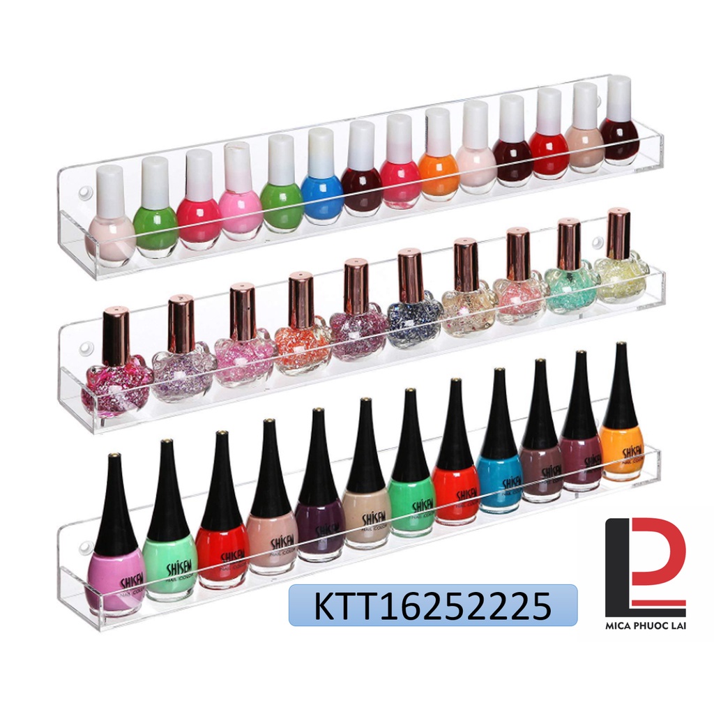 Kệ mica, acrylic treo tường đựng sơn nail