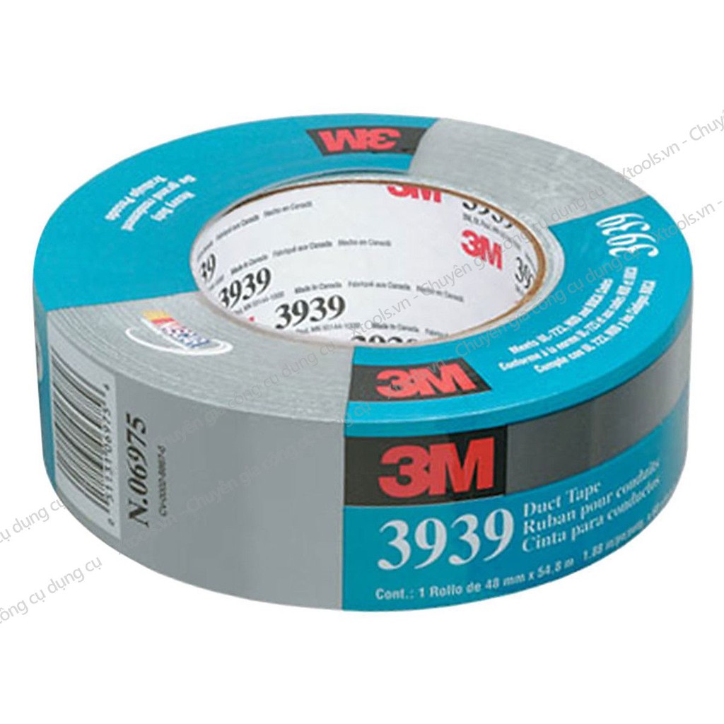 Băng keo chống thấm dột siêu dính 3M 3939 48mmx54.8mx0.22mm, băng dính đa năng chống nước mái tôn, bể nước, bồn nước