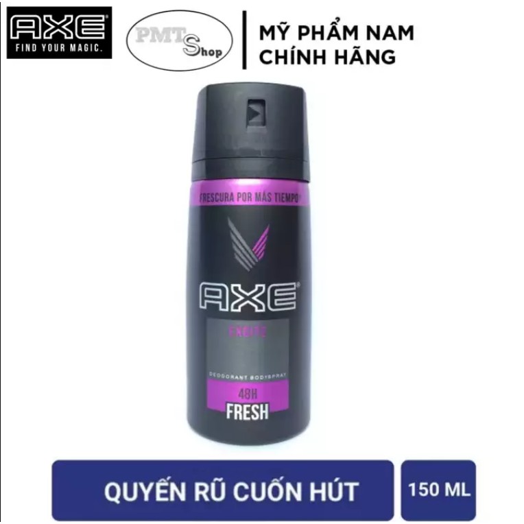 Xịt nước hoa toàn thân AXE Excite 150ml hương quyến rũ - khử mùi nam