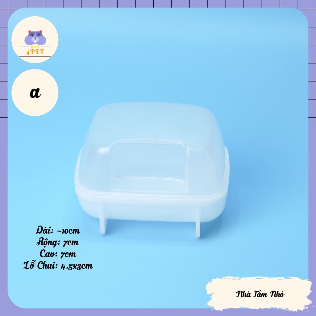 [Phụ Kiện] Nhà Tắm tặng kèm muỗng lọc cát Cho Hamster Nhỏ