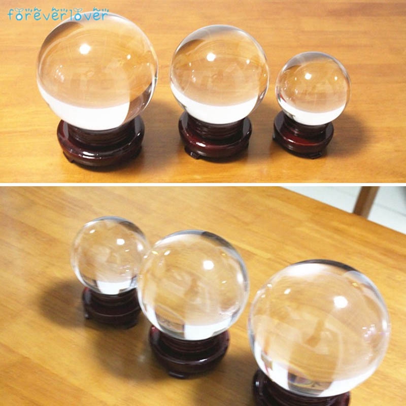 Quả cầu thủy tinh trong suốt kích thước 30/40/50mm dùng trang trí