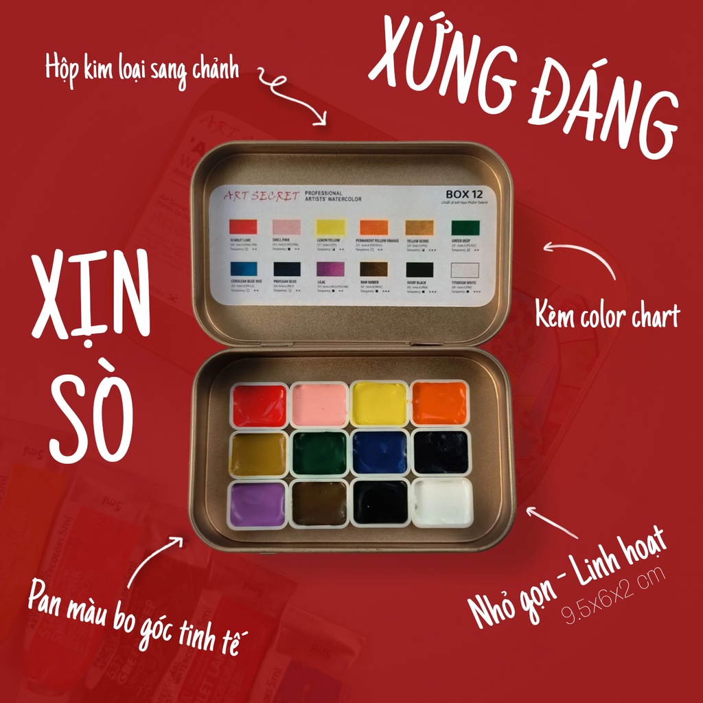 - Bộ màu nước  Art Secret - Talent Customize