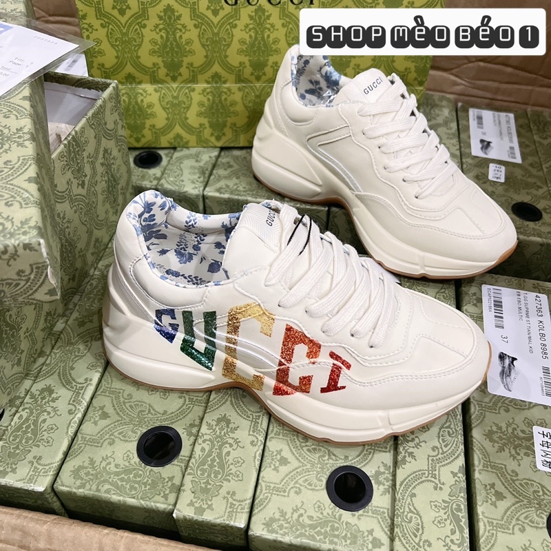 Giày thể thao sneaker gc chữ loang lót hoa vip fullbox