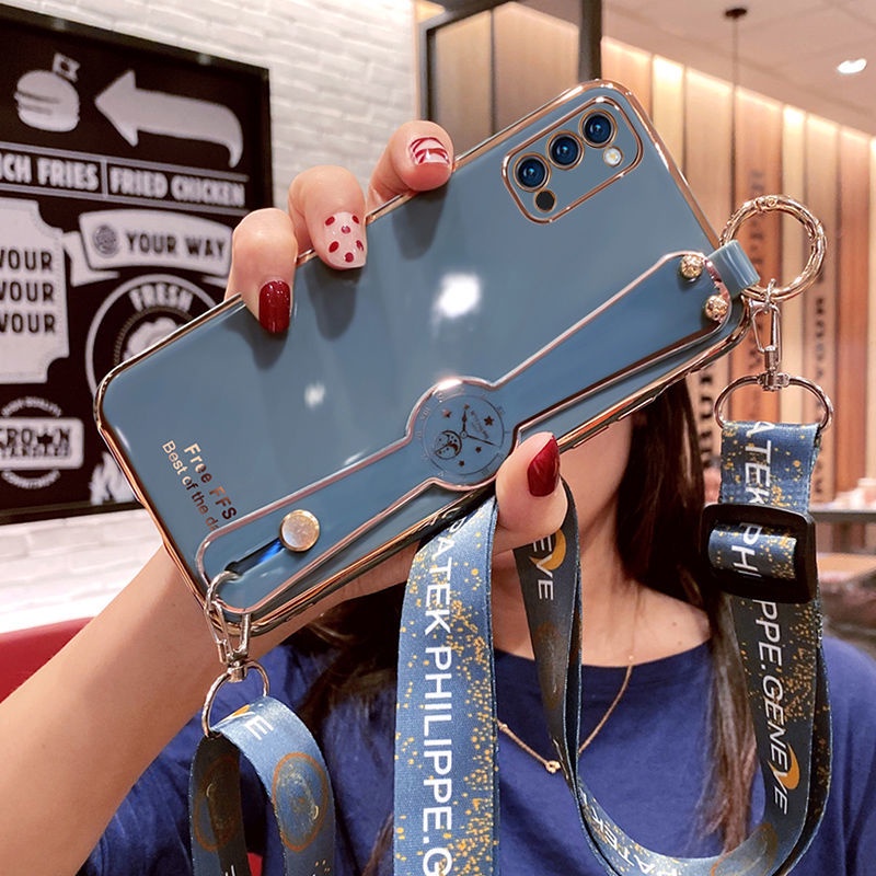 Ốp điện thoại QIANZI silicon mềm mạ điện cho Oppo Reno4 4G Reno4Pro Oppo Reno 4