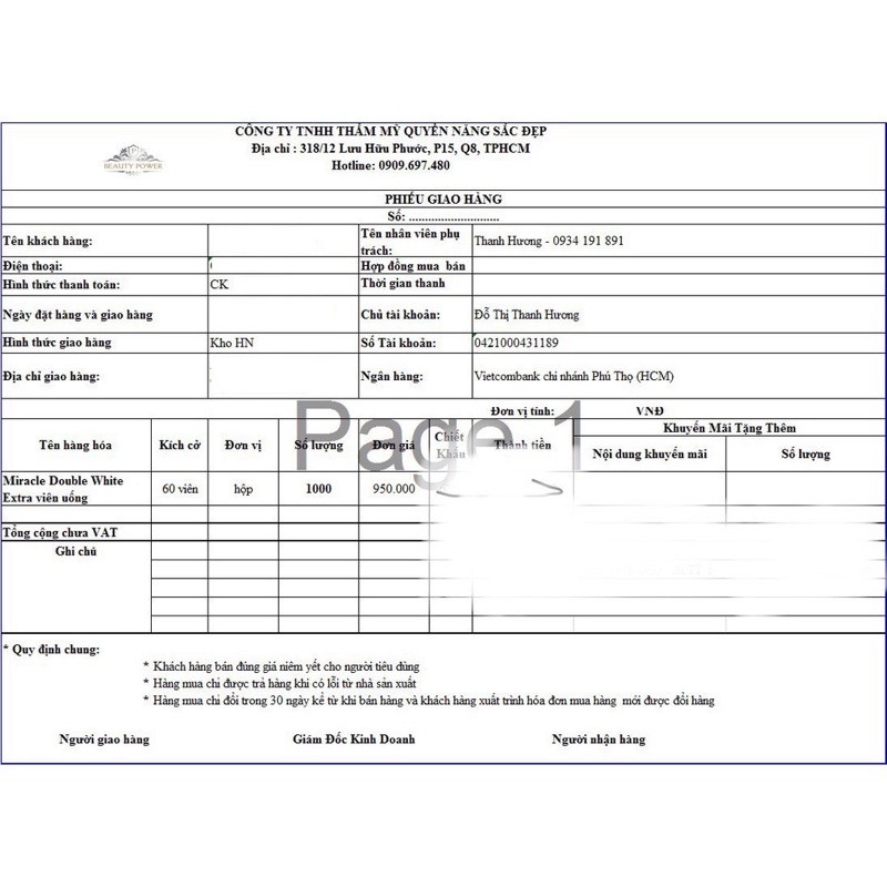 Viên uống trắng da ngừa nám Miracle | Thế Giới Skin Care