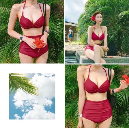 Đồ bơi bikini 2 mảnh đi bơi đi biển VATIXA BKN10 ĐỎ ĐÔ