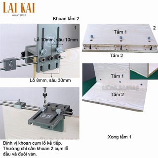Bộ cữ khoan ốc cam 3 lỗ