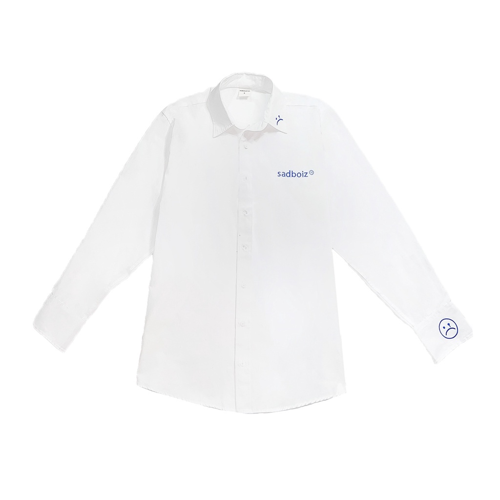 Áo sơ mi tay dài SADBOIZ Sad Signature Oversized WHITE LibraStore
