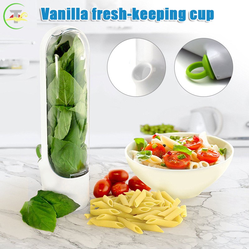 TG Premium Herb Keeper and Herb Storage Container Extra Large Glass Design Keeps Greens and Vegetables Fresh for Longer @vn