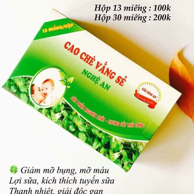 Cao chè vằng sẻ Nghệ An ( lợi sữa kháng viêmcho mẹ sau sinh)