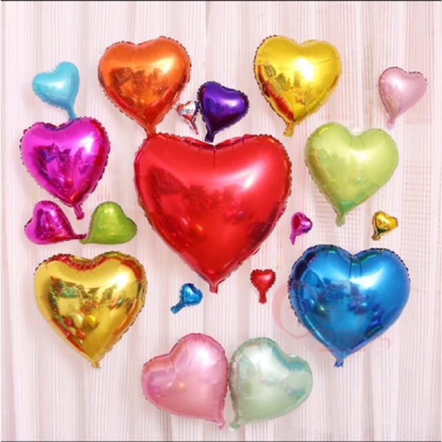 Bóng bay sinh nhật ngôi sao trái tim nhiều kích cỡ HAPPYKID BONGNSTT