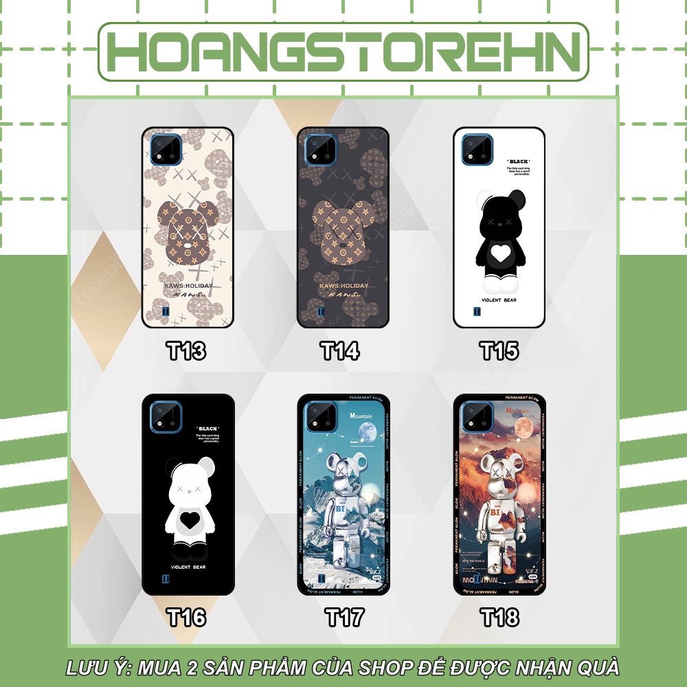 Ốp Realme C11 2020/2021 / C12 / C15 / C20  in hình họa tiết Mountain, Be@rbrick dễ thương (T13 - T18)