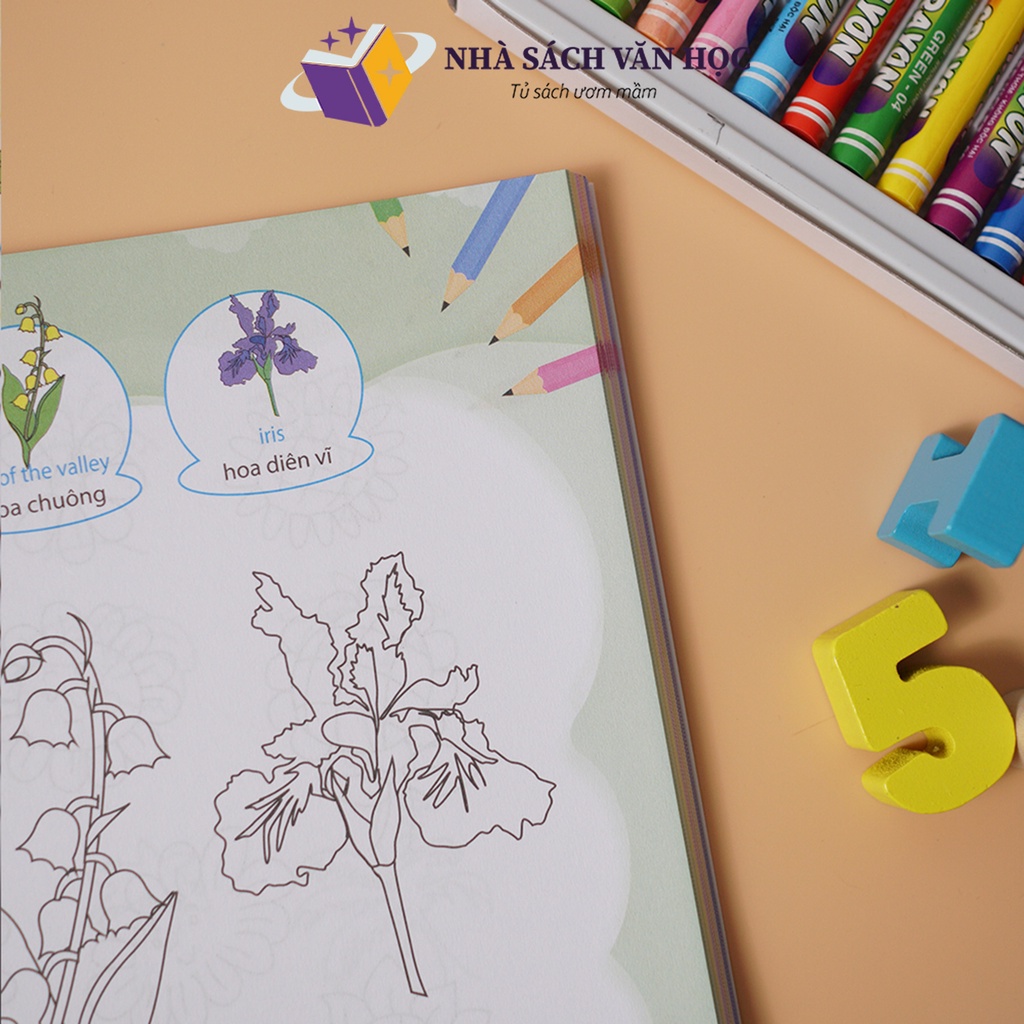 Sách - Bé Tô Màu 9999 Song Ngữ Anh Việt Cho Bé Thảo Sức Sáng Tạo Từ 2 - 6 Tuổi